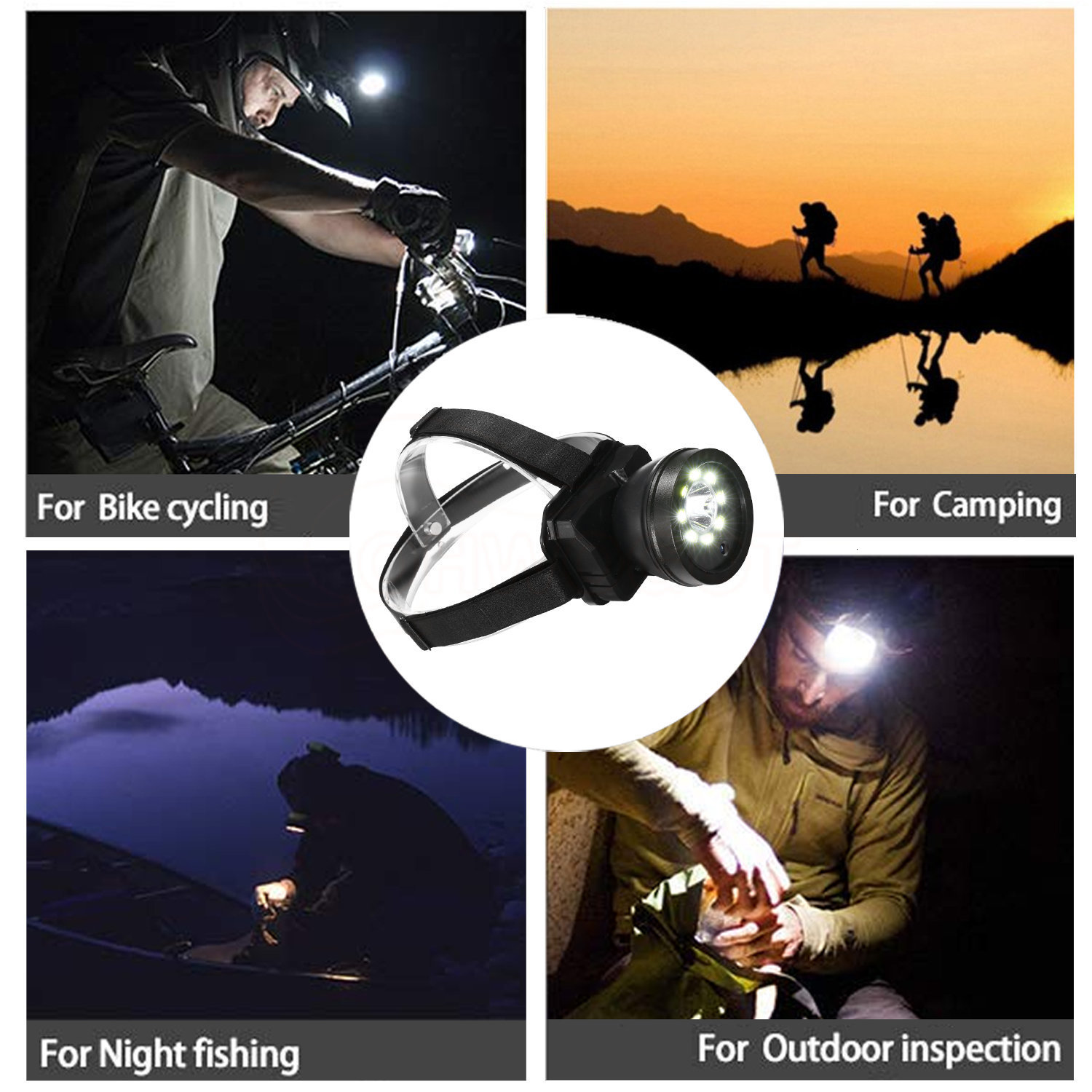 Mini Cameras 1080P Full HD Headlight DV Action Camera Portable Headlamp Video Recorder Loop 2 LED Built in 4000mA USB IPX4 Waterproof 230830