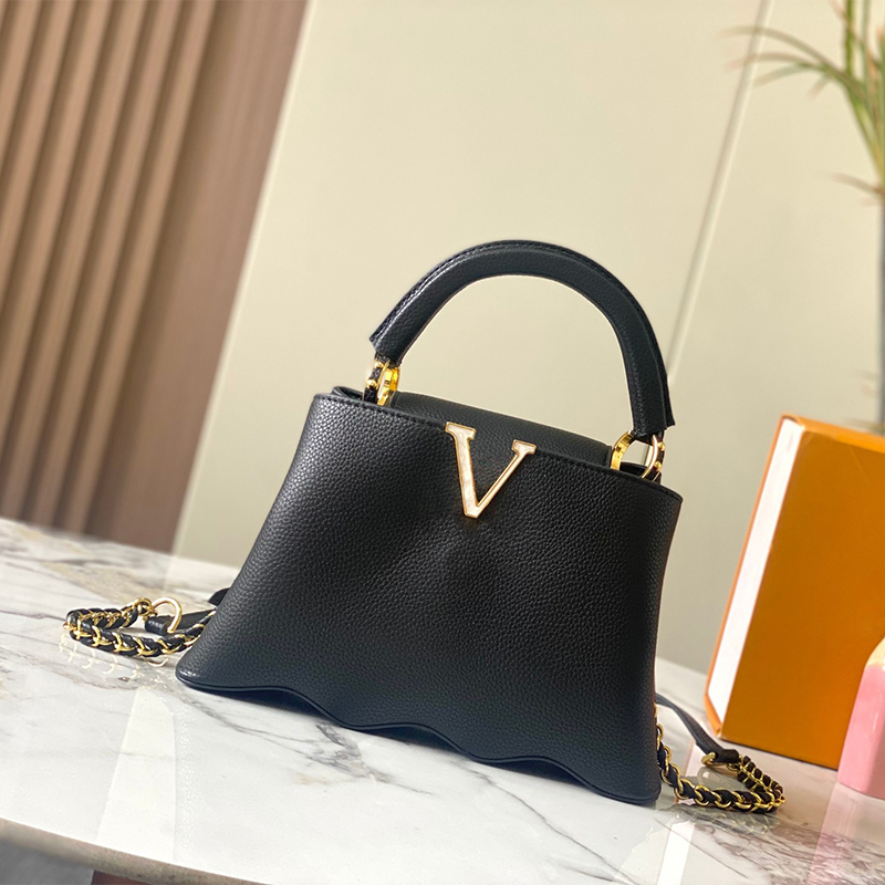 Luxury designer Totes Women satchel Bags handbag leather crossbody shoulder Bags Wave base