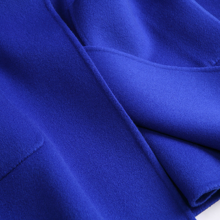 815G213# Coats and Jackets Women Autumn & Winter Outerwear Women's Loose Woolen Fabric Medium Length Double-sided Wool Cashmere