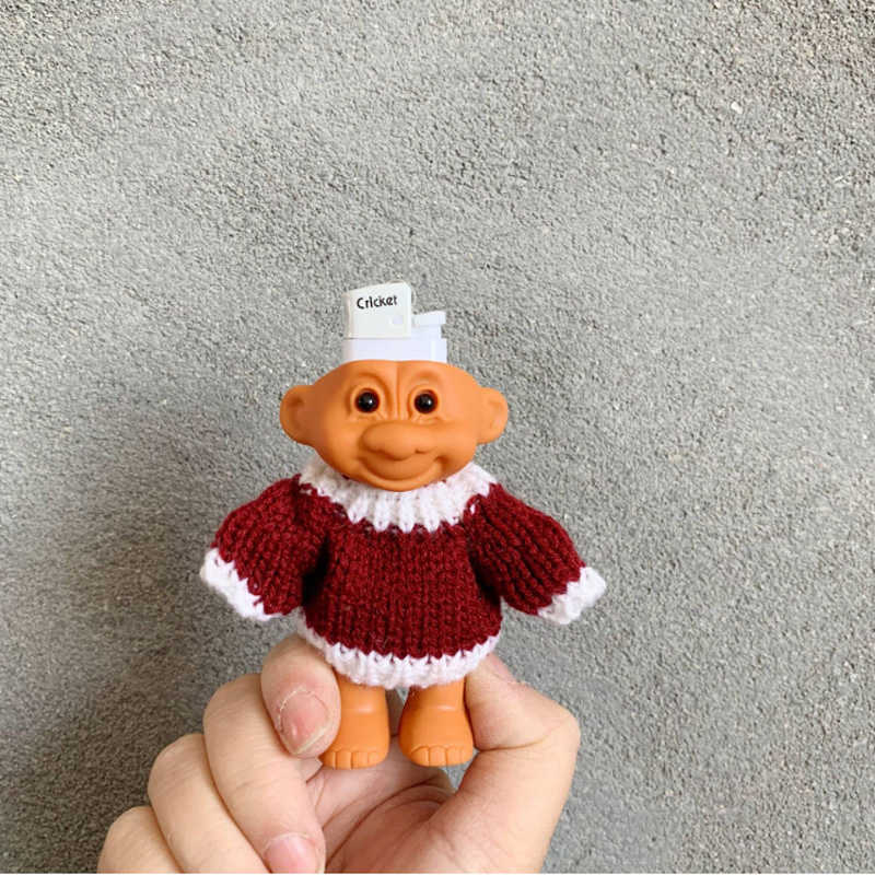 DIY Rubber Doll Lighter Case for Clipper Bic Funny Cute Trolldroll Armor Shell Cover Christmas Valentine Gift RB59 W260202