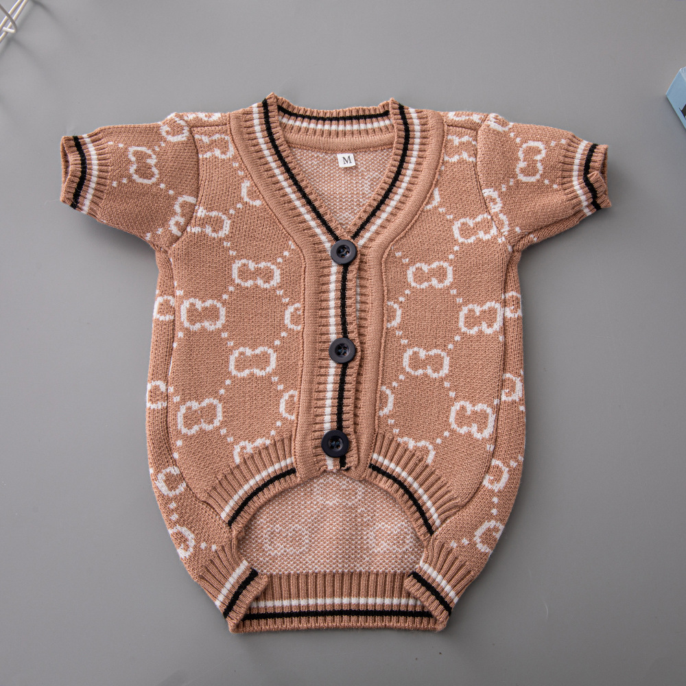 Outdoor Coats for Dog Designer Dog Clothes Pet Sweater Winter Warm Knitted Weather Pets 966
