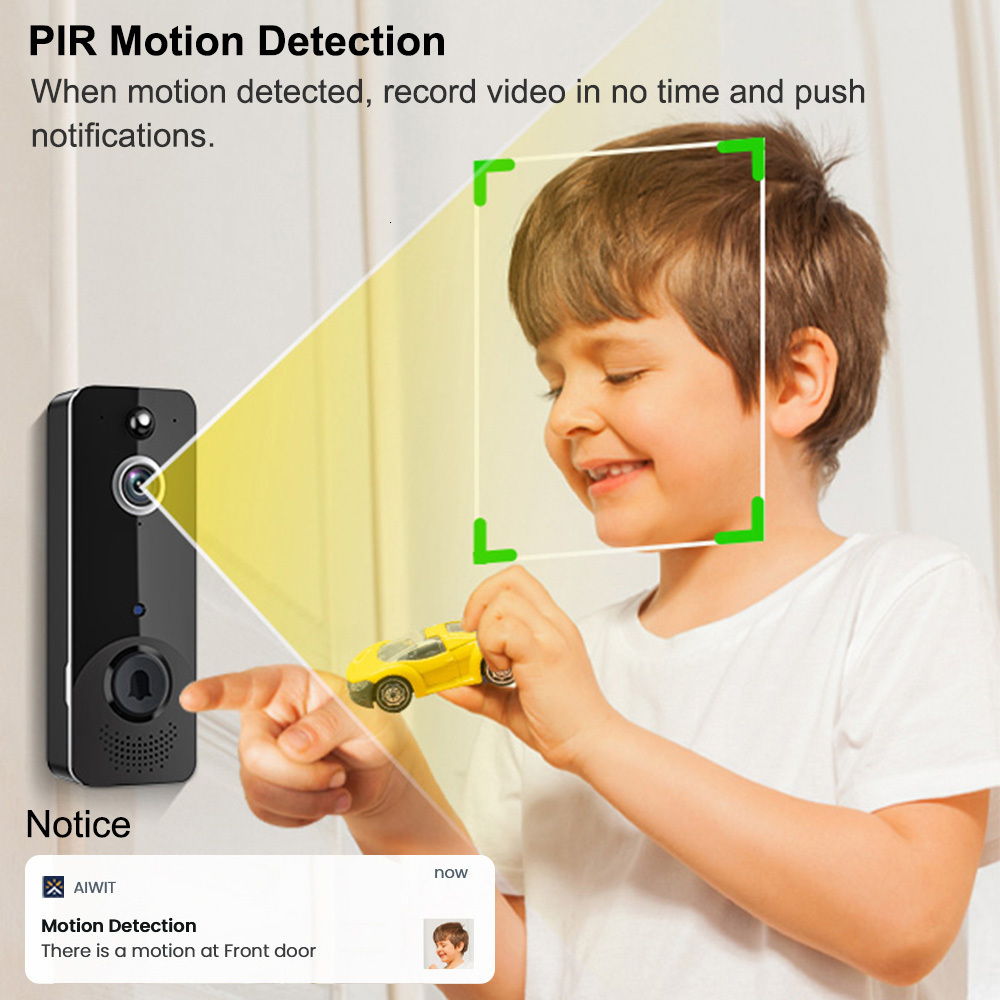 Video Door Phones WiFi Doorbell Camera Chime Wireless CMOS Support 2 Way Audio Motion Detection Infrared Night Vision Real time 230830