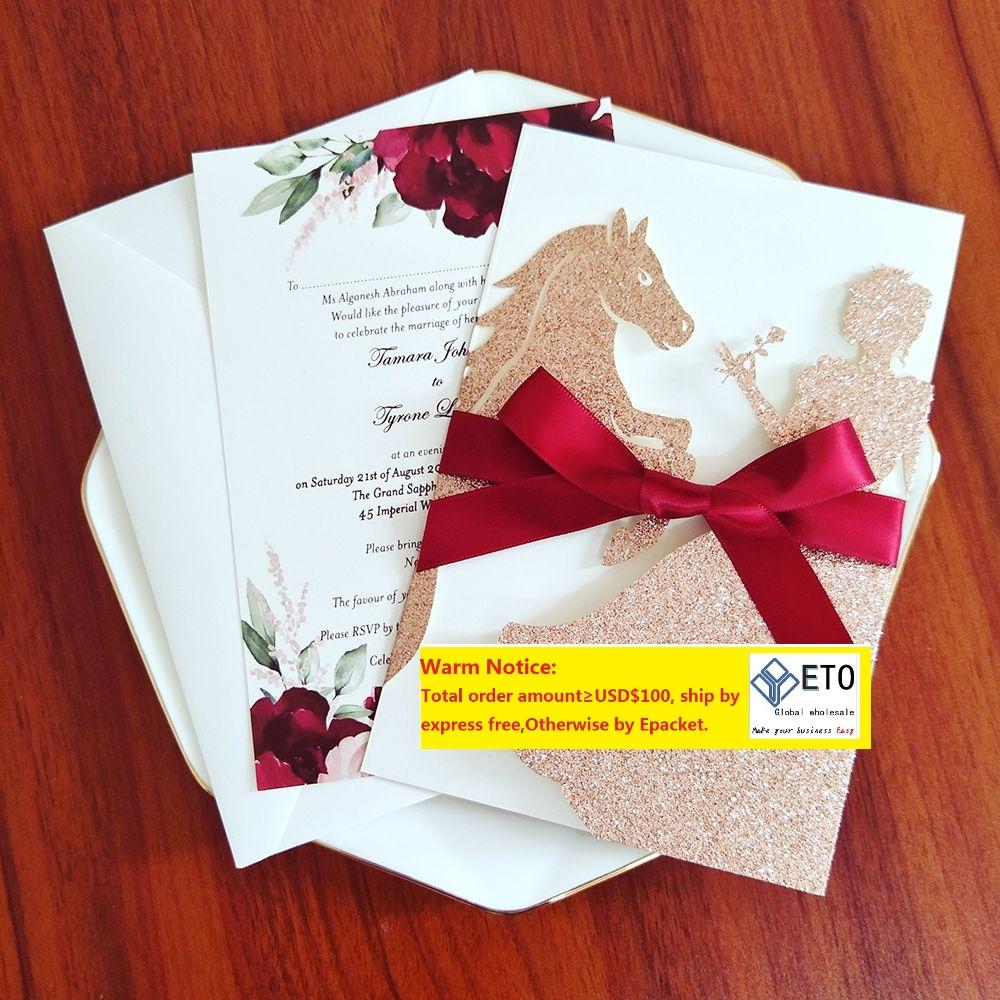 Greeting Cards Wedding Invitation Card Highend Suit Laser Cutout Private CustomGreeting ZZ