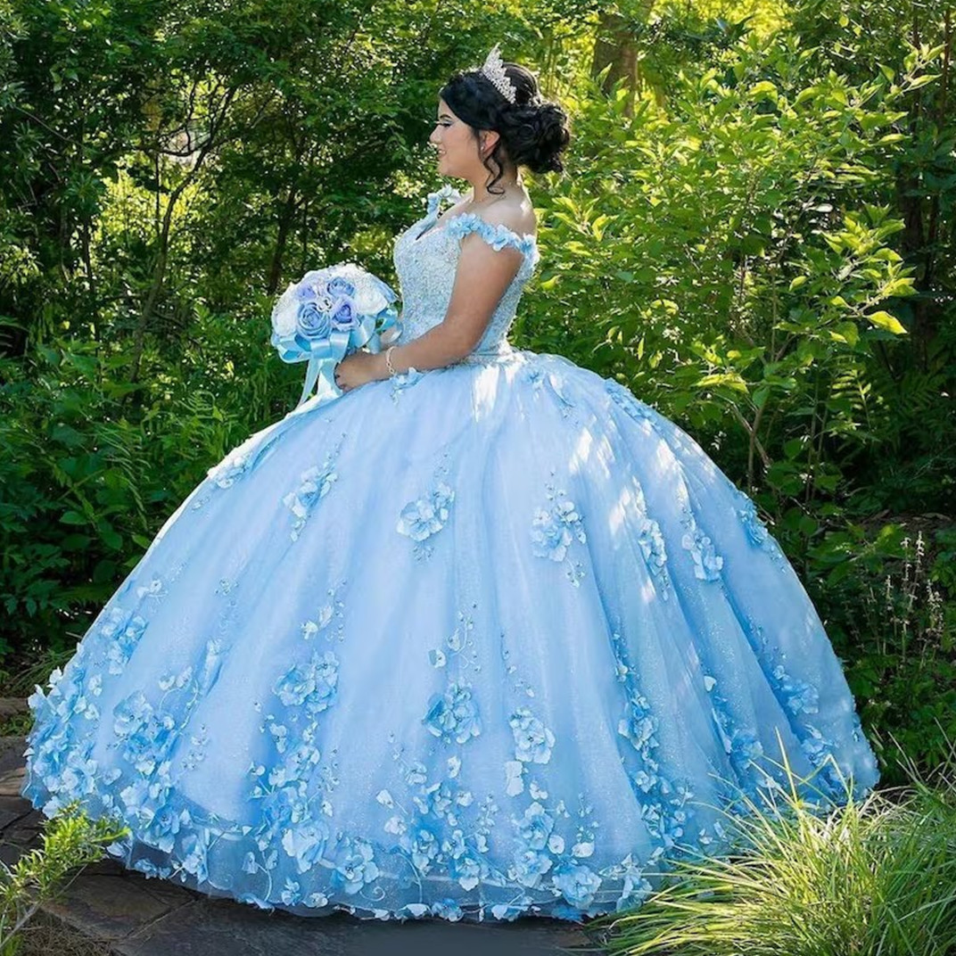 Light Purple Plus Size Off Shoulder Quinceanera Ball Gown Sweet 16 Year Princess Dresses For Years vestidos de 15 anos 2024