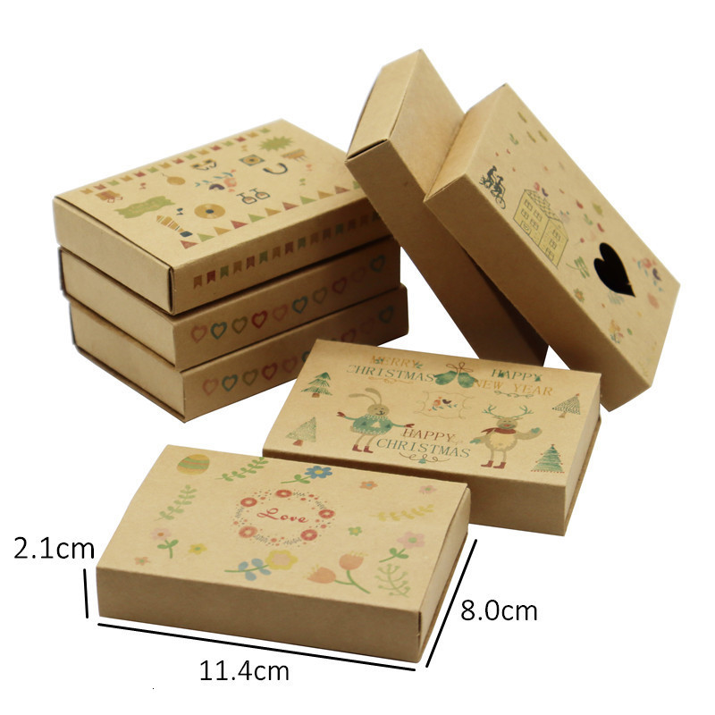 Jewelry Boxes 50PCS/Lot Gift box Retail Black Kraft Paper Drawer Box Gift Craft Power Bank Packaging Cardboard Jewelry Boxes 230831