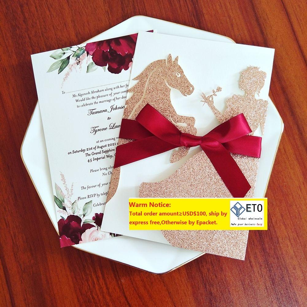 Greeting Cards Wedding Invitation Card Highend Suit Laser Cutout Private CustomGreeting ZZ