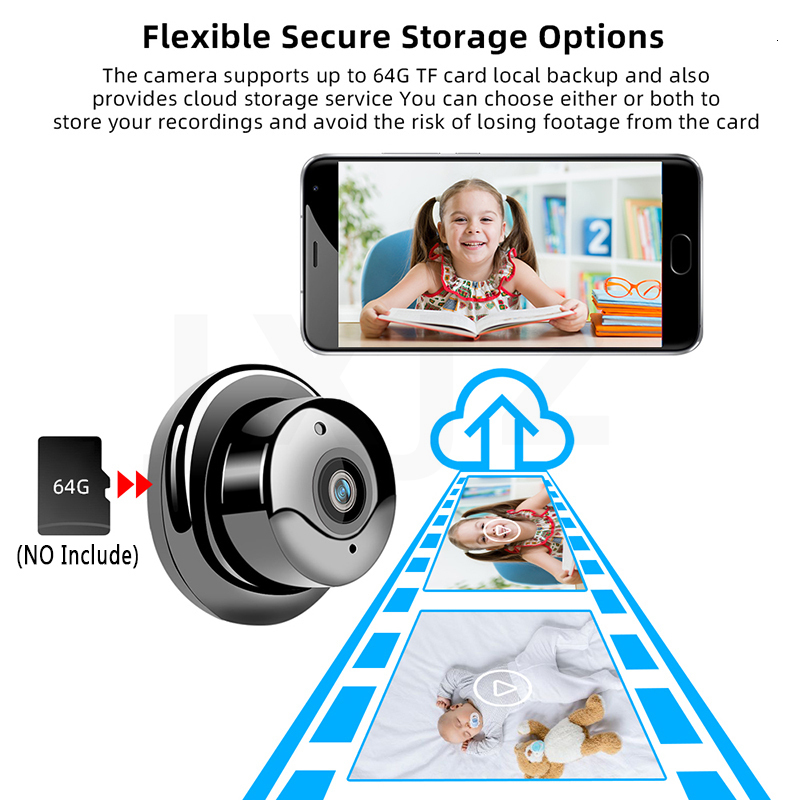 Mini Cameras V380 Pro Camera Wifi HD Wide Angle IP Night Vision Security Micro Camcorde Home Smart CCTV Motion Detection Video DVR Cam 230830bj