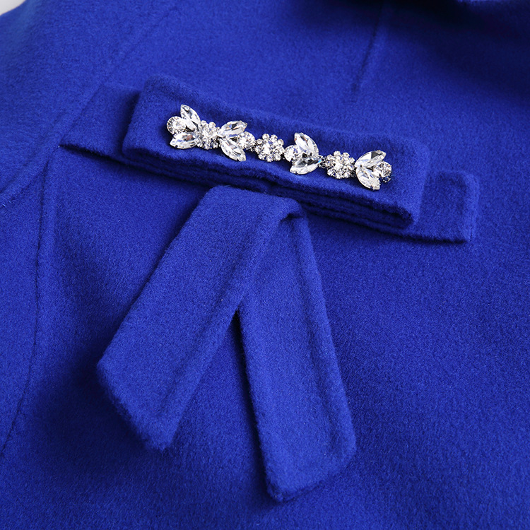 815G213# Coats and Jackets Women Autumn & Winter Outerwear Women's Loose Woolen Fabric Medium Length Double-sided Wool Cashmere