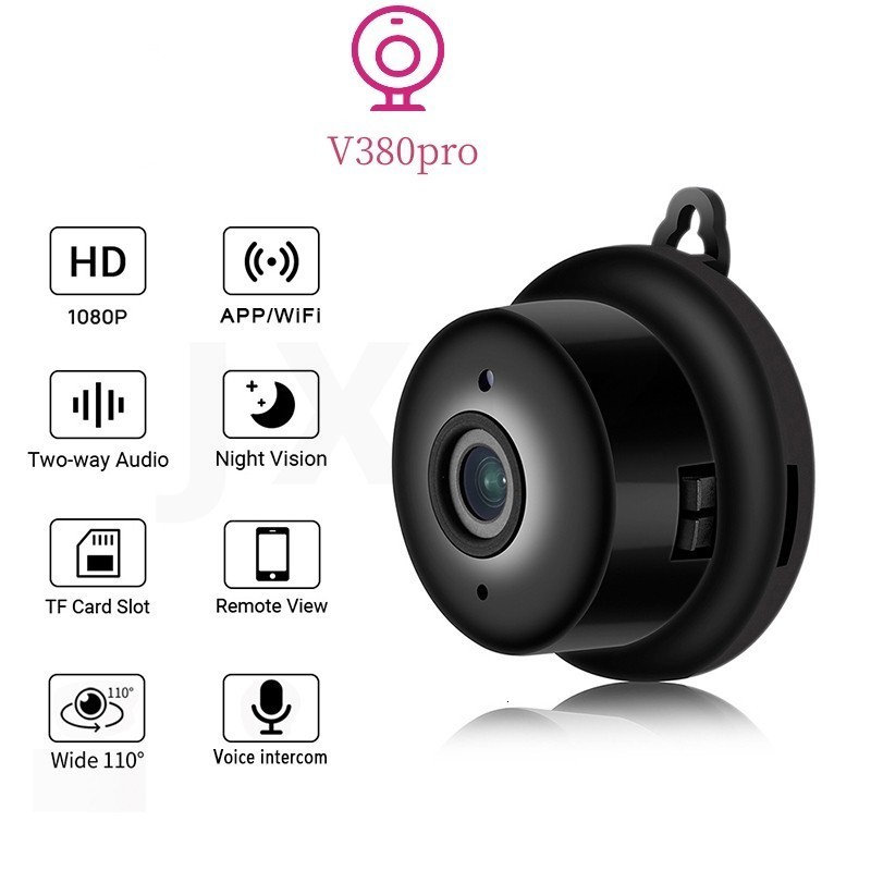 Mini Cameras V380 Pro Camera Wifi HD Wide Angle IP Night Vision Security Micro Camcorde Home Smart CCTV Motion Detection Video DVR Cam 230830bj