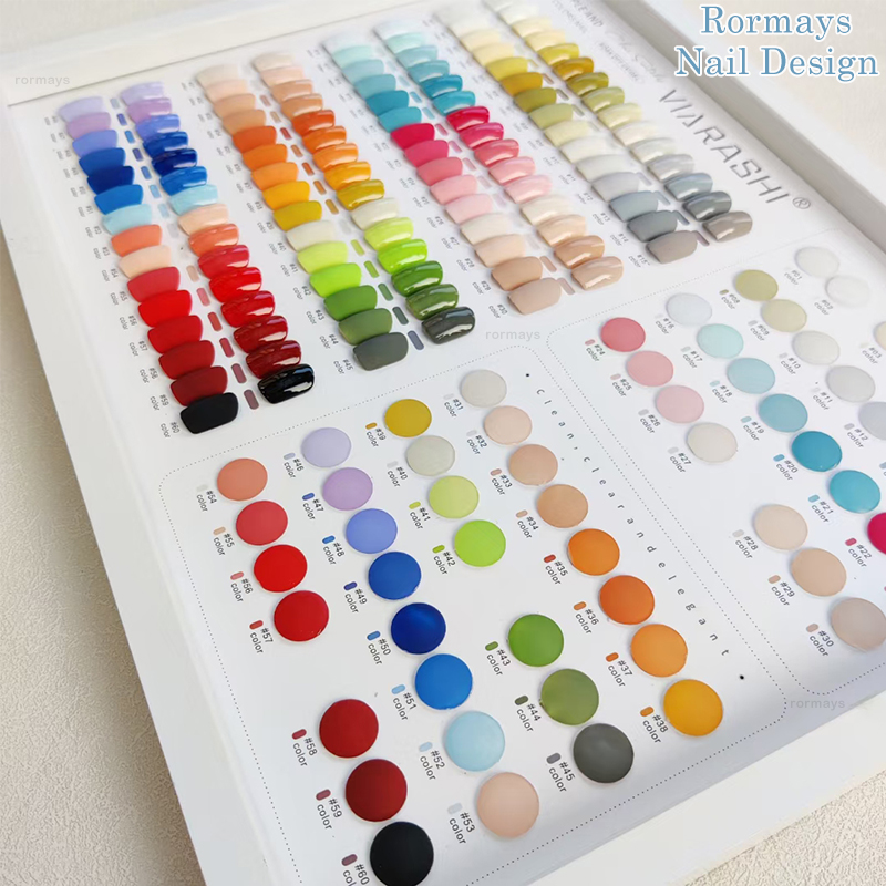 Rormays Fashion gel 60 Color nail polish Rainbow Color Set Semi Permanent Sequins Shiny Gloss UV LED Nail Art Design gel Varnish 15ML Wholesale Factor