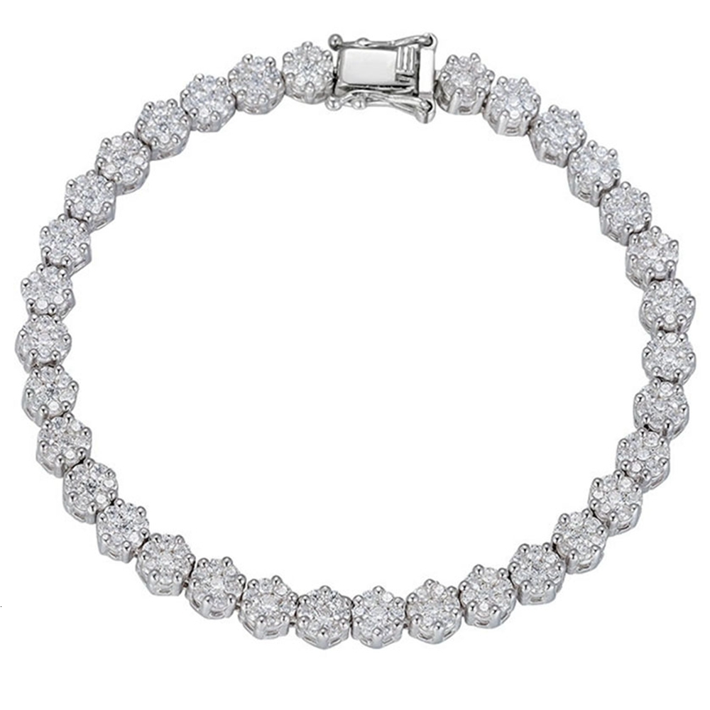 Charm Bracelets Wong Rain Fashion 100% 925 Sterling Silver Created Gemstone Bracelet For Women Bangle Fine Jewelry Gift Wholesale 230228