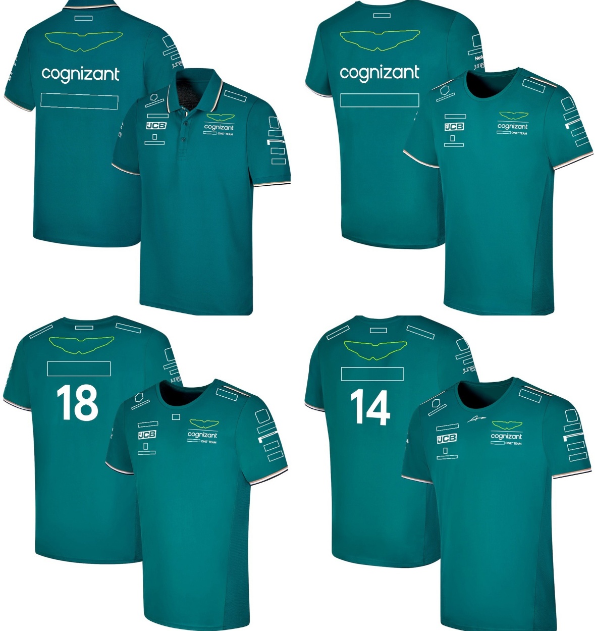 F1 2023 Official Mens Driver T-Shirt Formula 1 Team Racing Suit T-Shirts F1 Polo Shirt Drivers 14 and 18 Oversized T-shirts Jersey