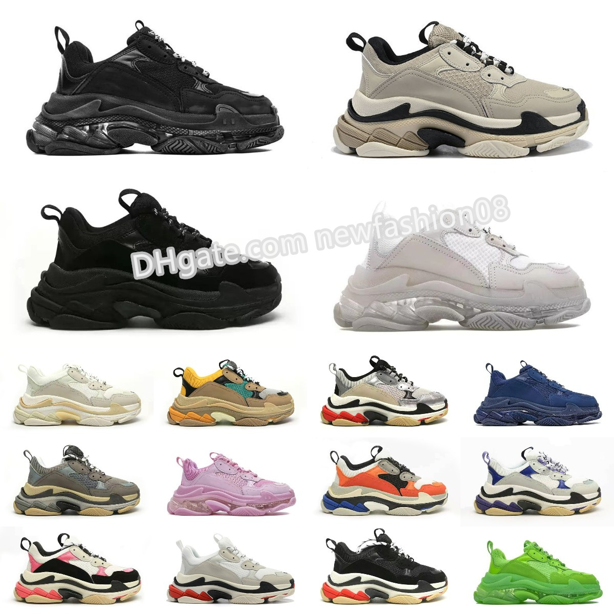 NEW designer triple s casual shoes men women platform sneakers Black White Beige Dark Grey Orange Green Khaki Rust Pink Bred Silver mens outdoors trainers, Box
NEW designer triple s casual shoes men women platform sneakers Black White Beige Dark Grey Orange Green Khaki Rust Pink Bred Silver mens outdoors trainers, Box