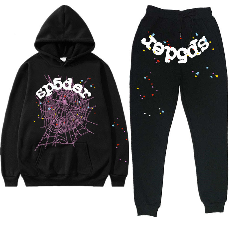 Mens Tracksuits Tracksuit Black Sp5der 555555 Hoodie Men Women Spider Web Printing Pants and Hooded Streetwear Young Thug Pullover Sets 230228, 10chestnut
Mens Tracksuits Tracksuit Black Sp5der 555555 Hoodie Men Women Spider Web Printing Pants and Hooded Streetwear Young Thug Pullover Sets 230228, 10chestnut