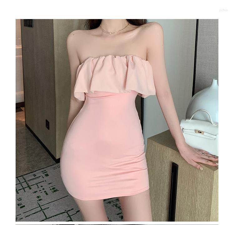 Casual Dresses Summer Women Off-Shoulder Lace Pink Dress Lady Chiffon Fashion Long Skirt Vintage Vestidos Robe Female Elegant Shirts Black