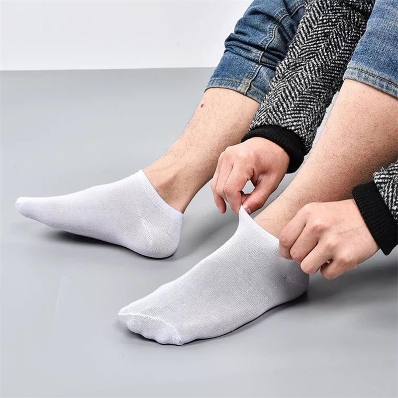 Men's Socks 30pairsMen's Socks Boat Socks Solid Color Business Socks Shallow Mouth Breathable Soft Socks Gifts and Ankle Socks Wholesale 230
