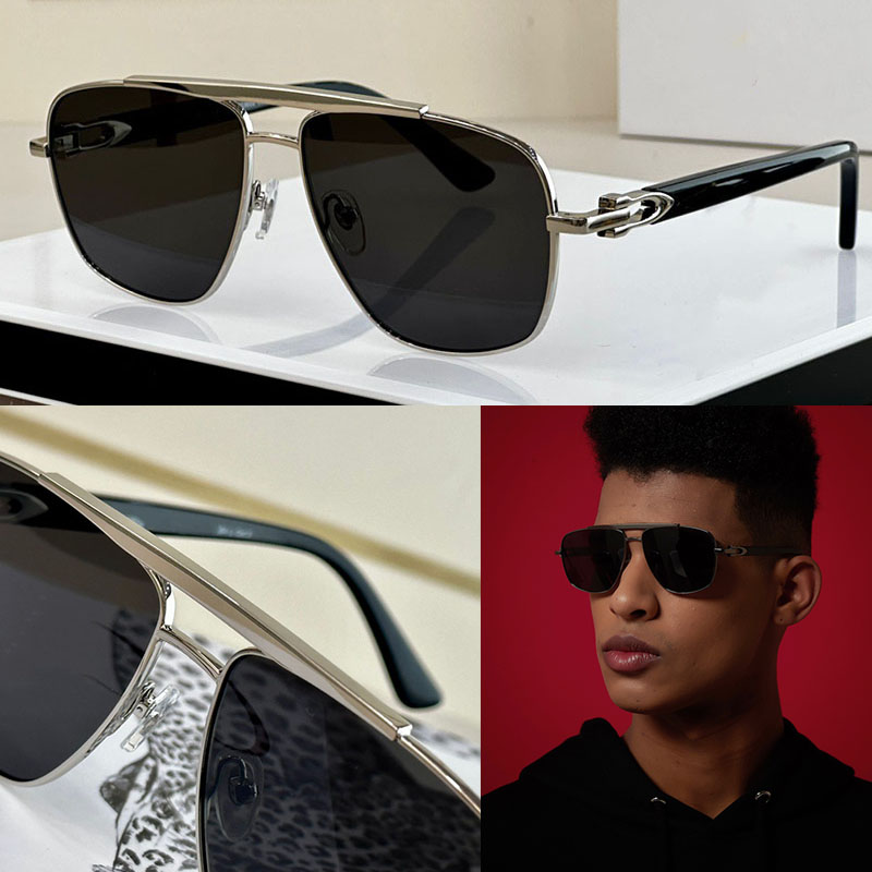 Man Buckle metal design Sunglasses women fashion eyewear polarized sunglass retroreflector glasses 0365 Square frame designer laser printing sunglassesl