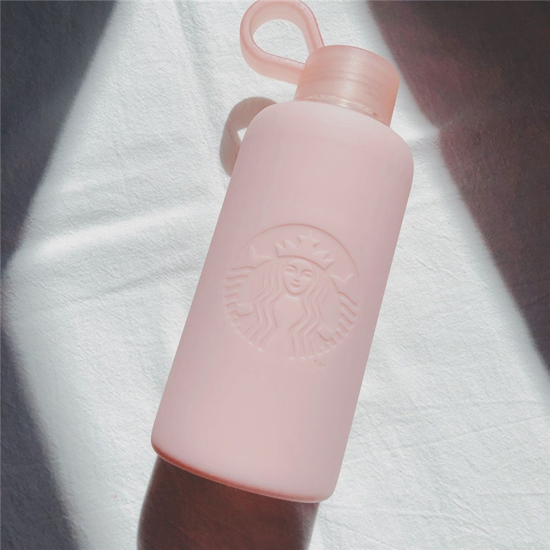 cup Starbucks new pink silicone cup cover glass water bottle with handle 430ml portable cup Korean version, Multi-color
cup Starbucks new pink silicone cup cover glass water bottle with handle 430ml portable cup Korean version, Multi-color