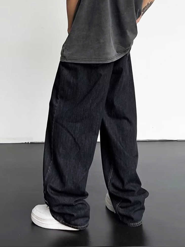 Men's Jeans HOUZHOU Hip Hop Distressed Jeans Pants Men Ripped Patchwork Denim Trousers Male Oversize Loose Casual Japanese Streetwear 5XL Z0301