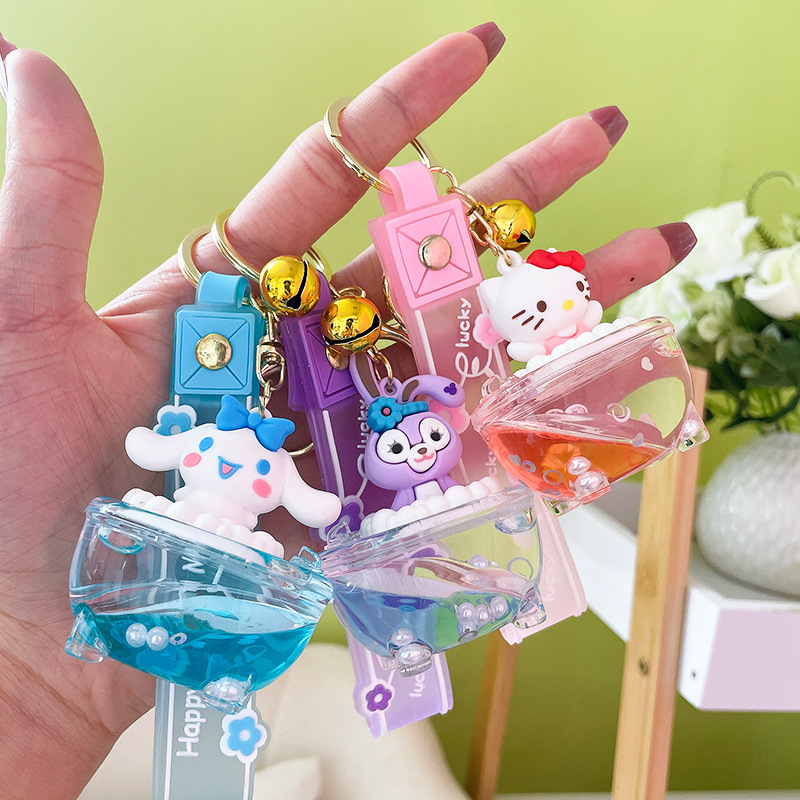 Cute Animation Jewelry KeyChain Bubble Bath Oil Floating Doll Kuromi Cute Couple Key Ring Car Pendant
Cute Animation Jewelry KeyChain Bubble Bath Oil Floating Doll Kuromi Cute Couple Key Ring Car Pendant