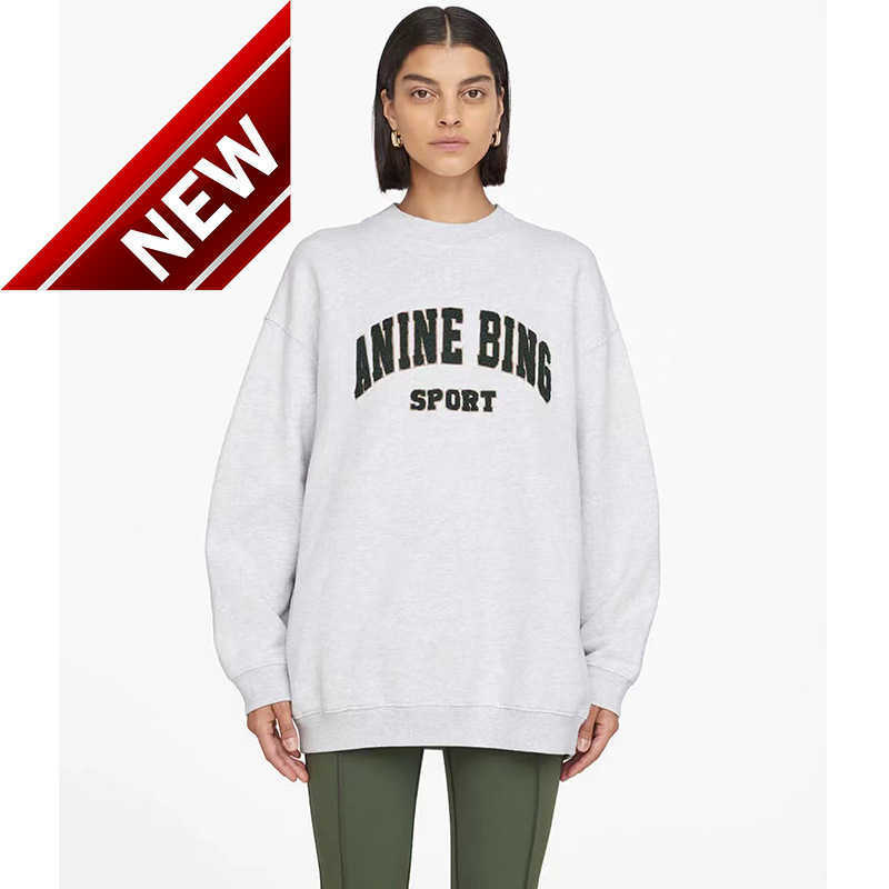 Anine Bing Women Sweatshirt Designer Pullover Classic Letter Embroidery Inside Fleece Crew Neck Sweater Long Sleeves HoodieESS, White flower ash
Anine Bing Women Sweatshirt Designer Pullover Classic Letter Embroidery Inside Fleece Crew Neck Sweater Long Sleeves HoodieESS, White flower ash