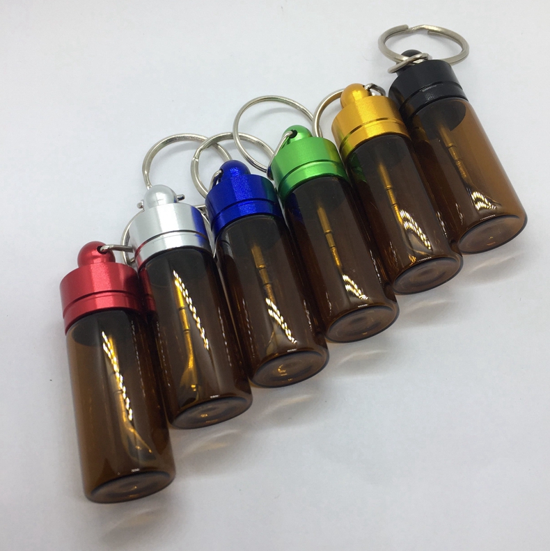 Smoking Colorful Aluminium Cover Portable Telescopic Scoop Spoon Glass Dry Herb Tobacco Storage Bottle Spice Miller Stash Case Snuff Snorter Sniffer Snuffer