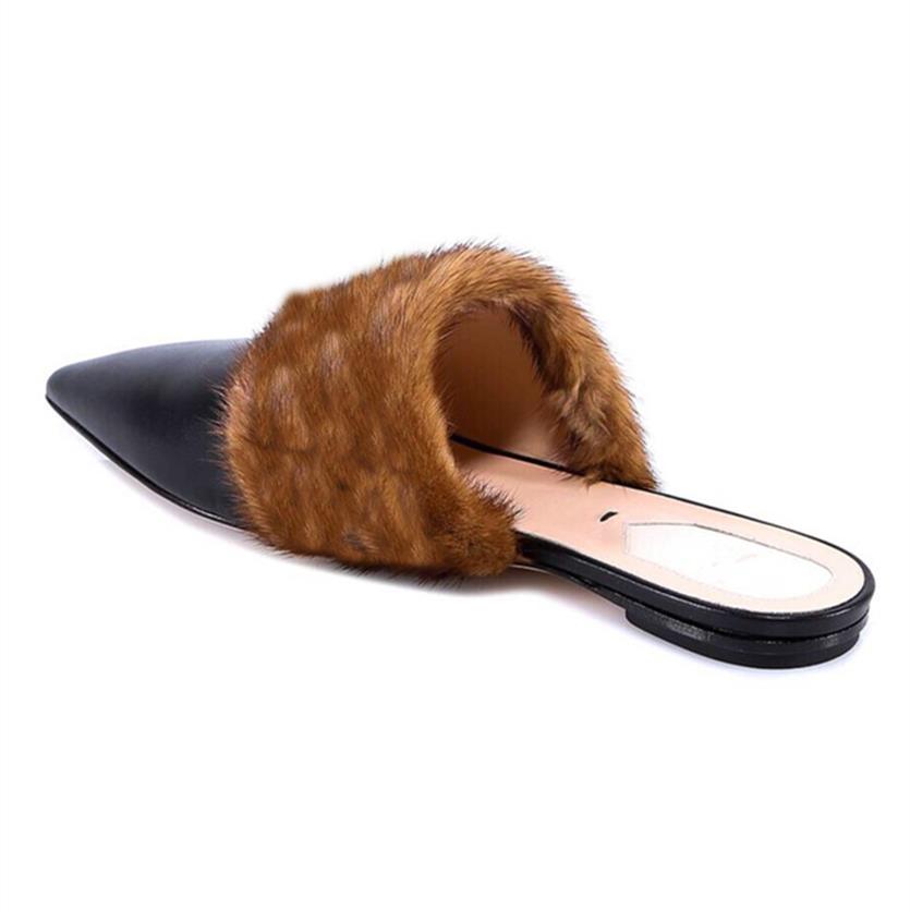 Autumn and winter new Mink fur slippers for women Designer leather flat heel letter pointed toe outer wear all-match calfskin Ladi306M, Extra box
Autumn and winter new Mink fur slippers for women Designer leather flat heel letter pointed toe outer wear all-match calfskin Ladi306M, Extra box