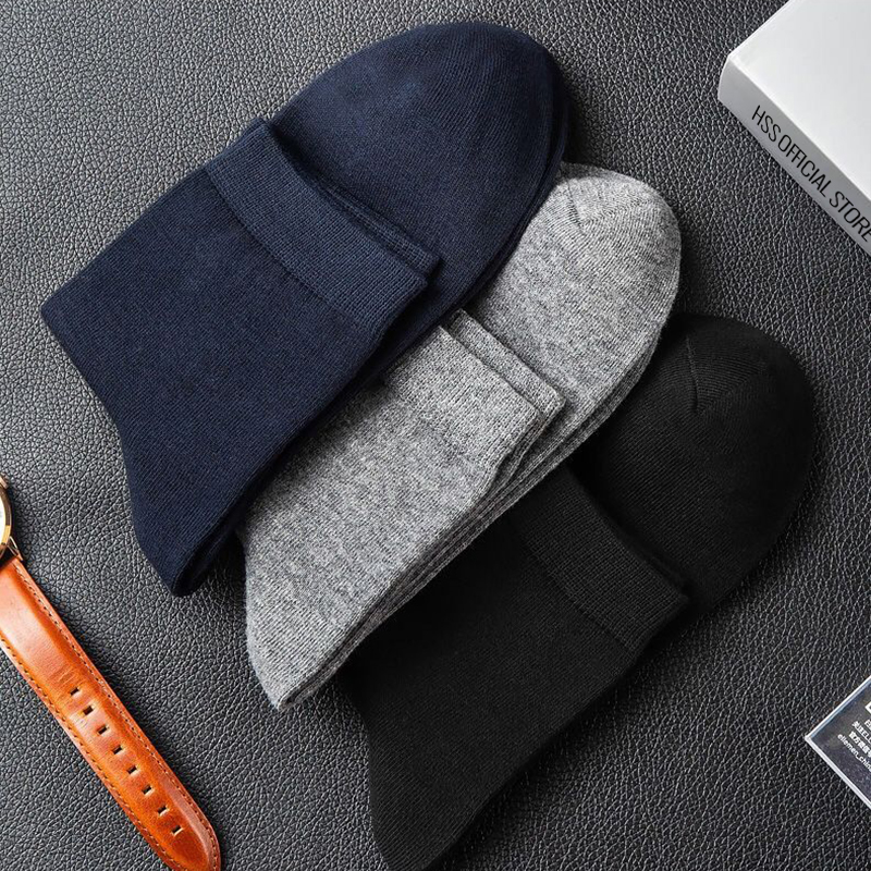 Men's Socks Box Pack Men's Cotton Socks 10PairsBox Black Business Men Socks Soft Breathable Summer Winter for Man Boy's Gift Size EUR39