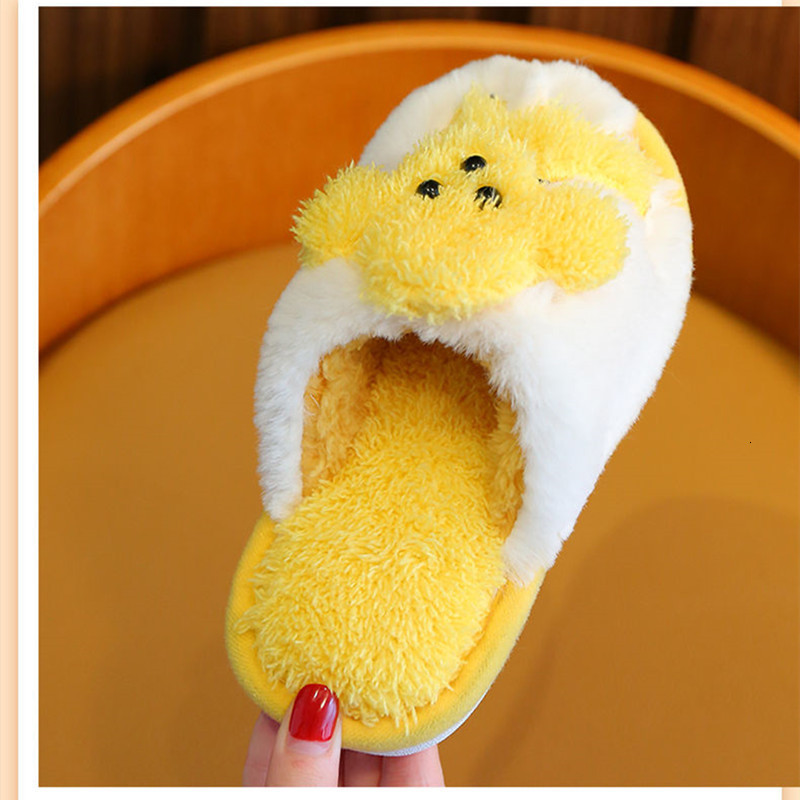 Slipper Winter Slippers for Boy Girl Dog Cartoon Cute Warm Flat Shoes Children Non-Slip Home Indoor Fashion Kids Slides Flip Flops 230301