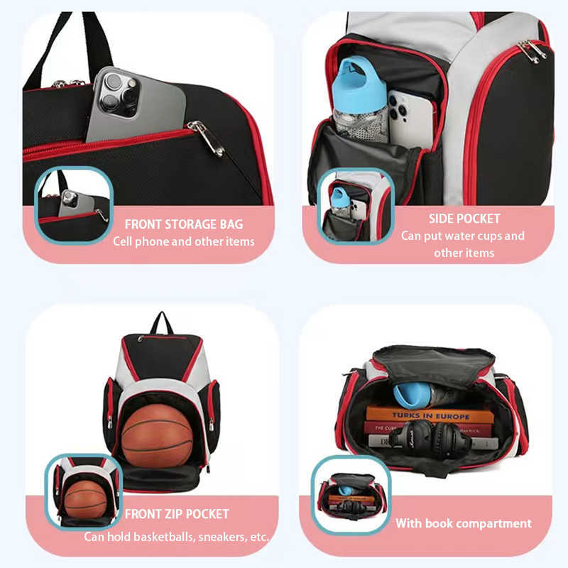 Backpack Personalized Basketball Backpack Men's Sports Gym Bag Youth Football Bag Large Capacity Backpack Custom Printed PatternJ230301