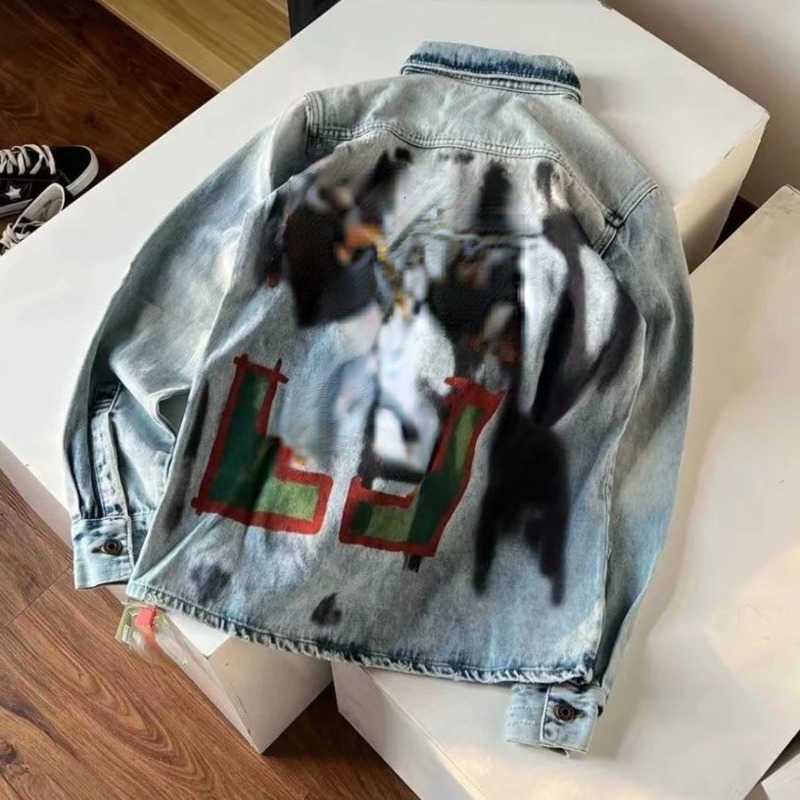 Men's Oversized Denim Jacket Designer Windproof Jacket Back Graffiti Print Button Cardigan Hip Hop Loose Casual Shirts Men Women Sweatshirt Coat, Blue
Men's Oversized Denim Jacket Designer Windproof Jacket Back Graffiti Print Button Cardigan Hip Hop Loose Casual Shirts Men Women Sweatshirt Coat, Blue