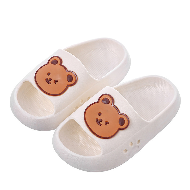 Slipper Children Slippers Cartoon Bear Thick-soled Non-slip Bathroom Slippers For Girls Kids Slides Boys House Platform Shoes Teenagers 230301