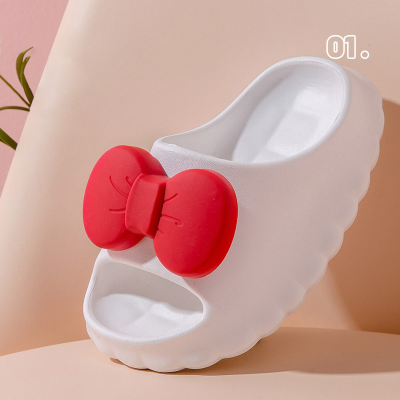 Slipper Cute Bow Children's Slippers 3-8 Years Old Kids Shoes for Girl Baby Beach Indoor House Shoes Summer Sandals 230301