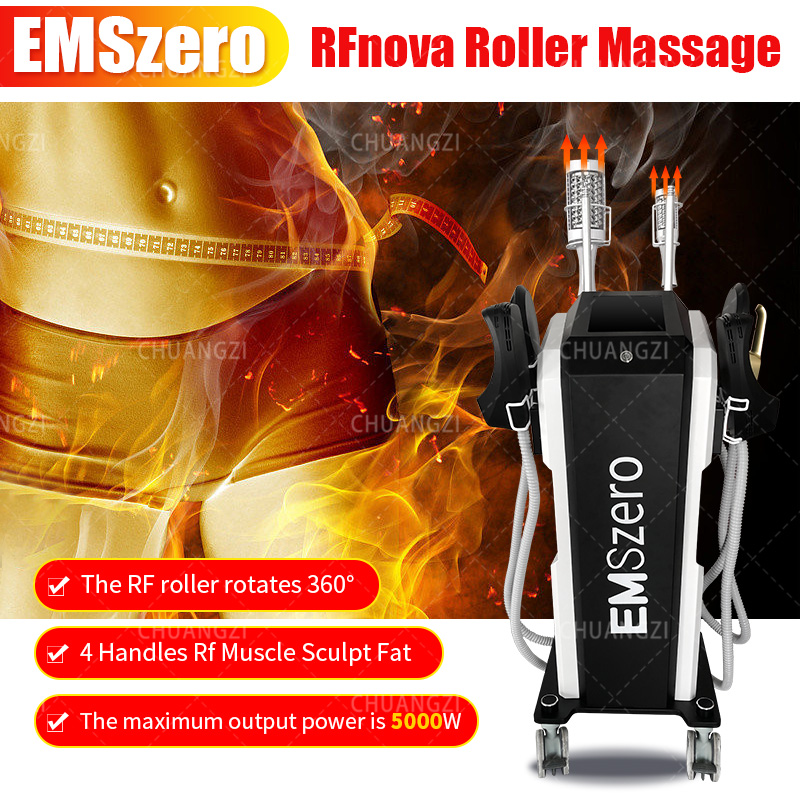 EMSZERO Roller Massage 7-in-1 Fat Reducer 14 Tesla 4 Handle 2 Roller EMS RF Slimming Machine And Roller CE Certificate
EMSZERO Roller Massage 7-in-1 Fat Reducer 14 Tesla 4 Handle 2 Roller EMS RF Slimming Machine And Roller CE Certificate