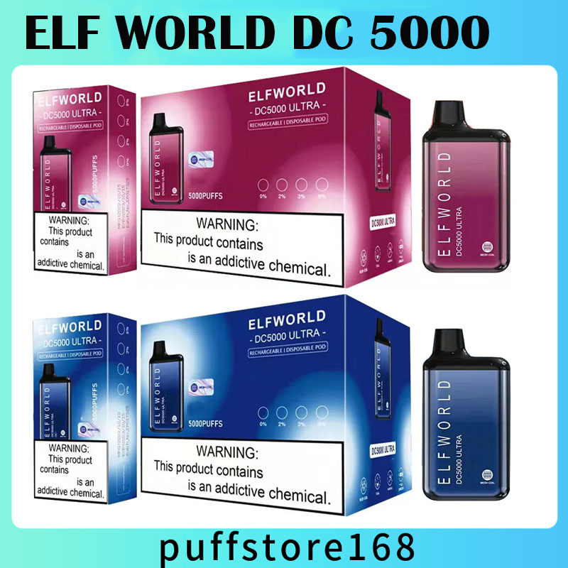 Elfworld DC5000 Ultra Disposable Pod E Cigarettes Device 5000 Puffs Prefilled Cartridge Vape Pen 13ml Pod 650mah Rechargeable
Elfworld DC5000 Ultra Disposable Pod E Cigarettes Device 5000 Puffs Prefilled Cartridge Vape Pen 13ml Pod 650mah Rechargeable