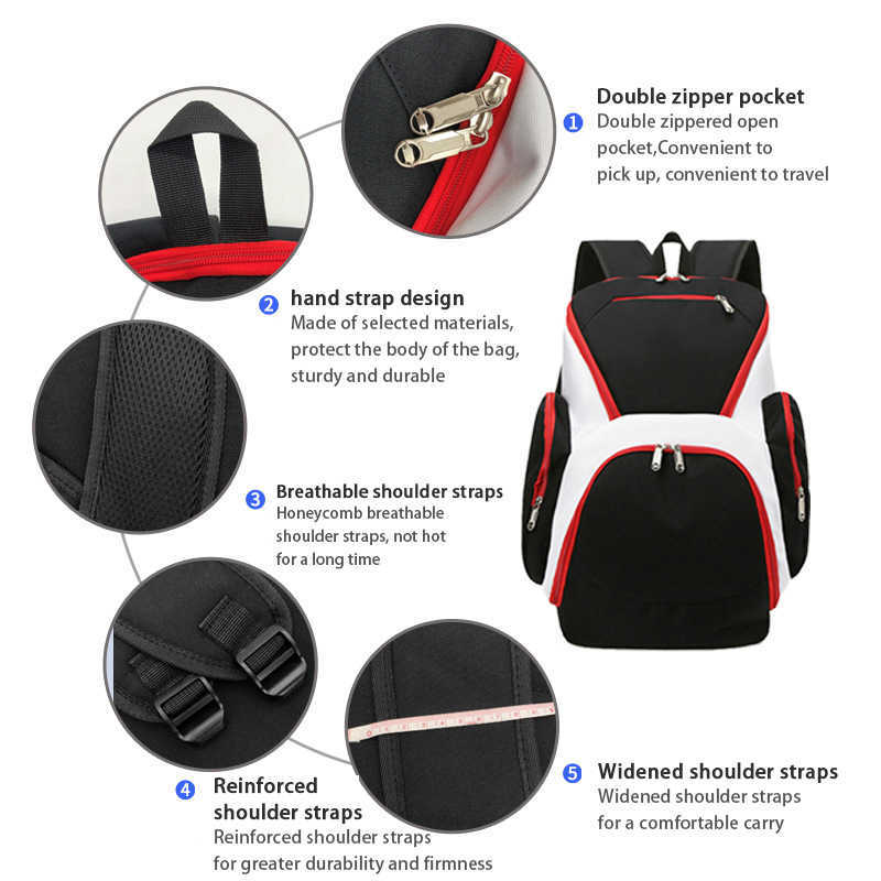 Backpack Personalized Basketball Backpack Men's Sports Gym Bag Youth Football Bag Large Capacity Backpack Custom Printed PatternJ230301