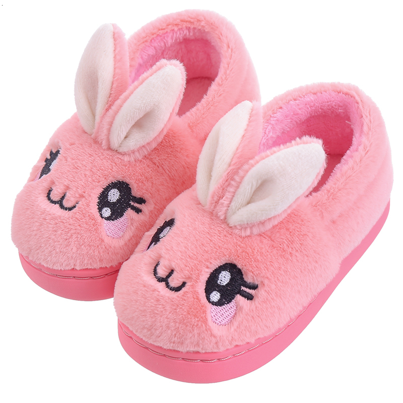 Slipper Baby Toddler Slippers Winter Kids Cartoon Rabbit Cotton Shoes for Boys Girls Fluffy Children's Indoor Home Slippers 230301