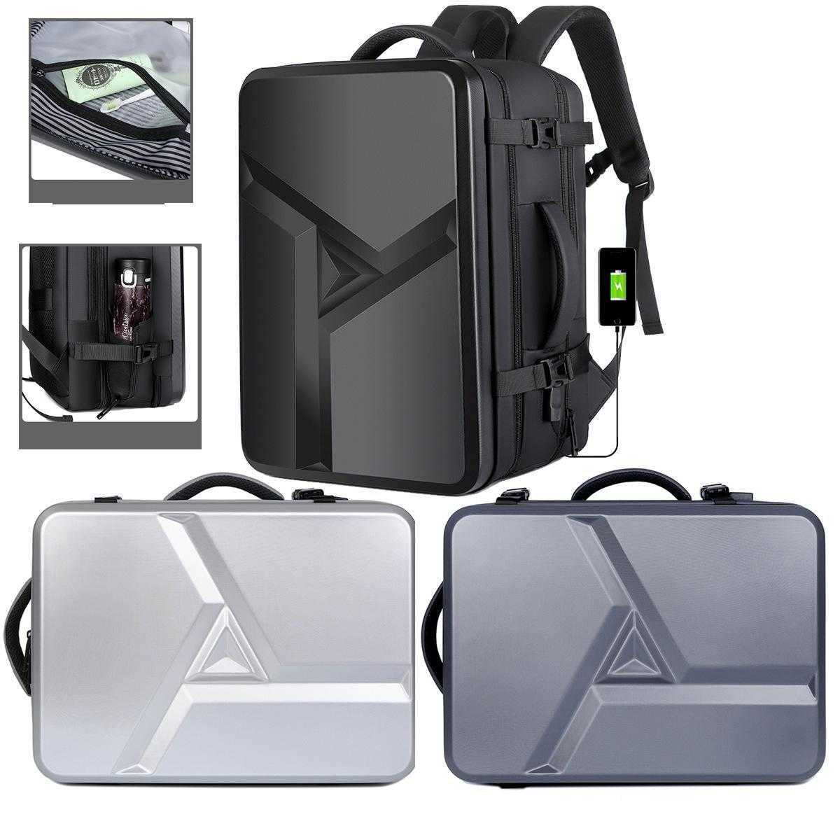 Backpack USBLarge capacity backpack hard shell commuter bag fashion notebook 17 inch computer bag ABS material travel waterproof suitcase, Silver
Backpack USBLarge capacity backpack hard shell commuter bag fashion notebook 17 inch computer bag ABS material travel waterproof suitcase, Silver