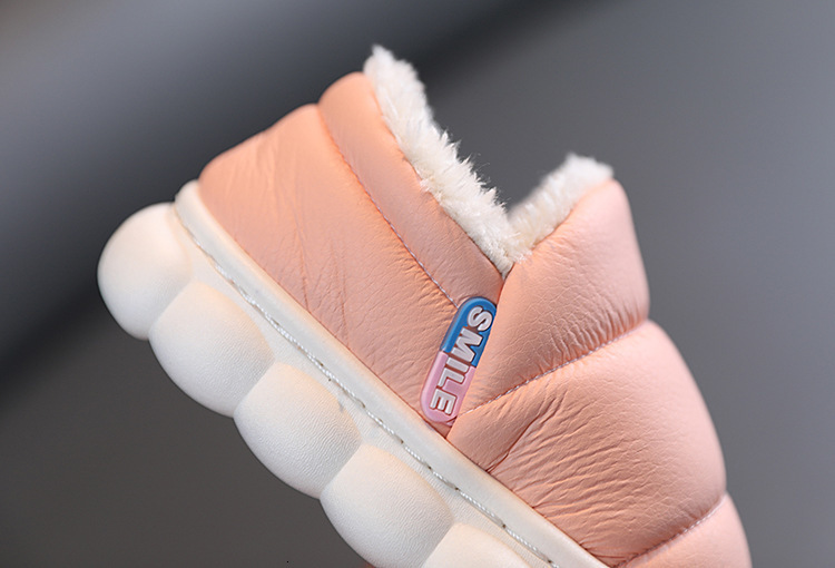 Slipper Children Home Shoes Cashmere Cotton Slippers Kids Waterproof Shoes Boys Girls Slippers Indoor Outdoor Winter Baby Kids Shoes 230301