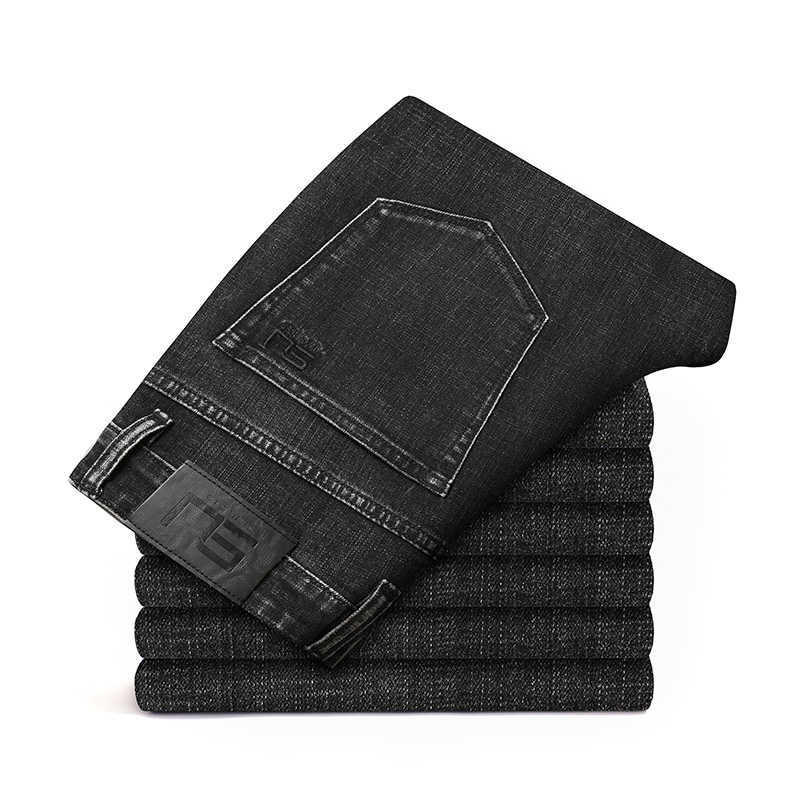 Men's Jeans 2023 Spring Autumn Clothing Youth Slim Straight Simple Fashion Fit Cotton Stretch Nostalgic Denim Y2303