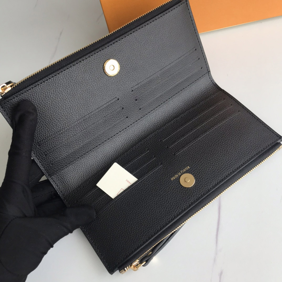 Fashion designer wallets luxury Brazza purse mens womens clutch bags Highs quality flower letter coin purses long card holders with original box dust bag M61269