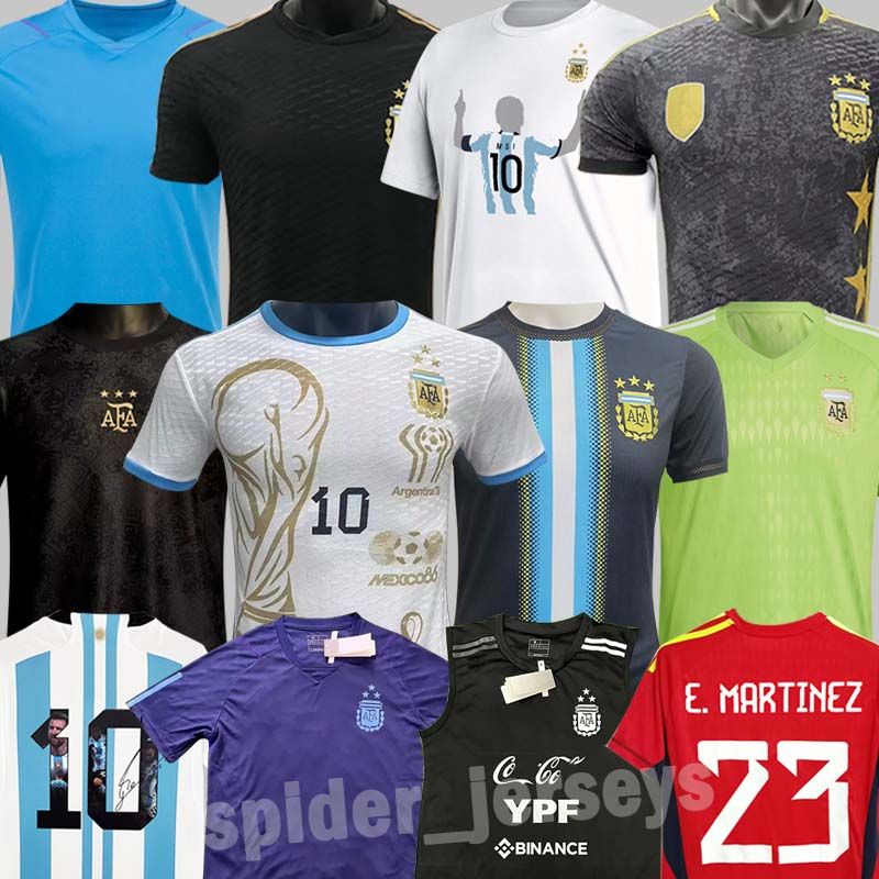 

22 23 Argentina Soccer Jerseys 3 stars 2023 2024 cup final Eagle champion GOMEZ Signed version Player MARTINEZ goalkeeper Special training vest Football Shirts, Agenting 22-23 purple training