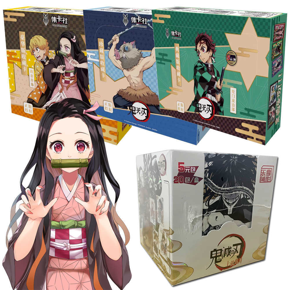 Cartoon Figures Demon Slayer Cards Collection Tcg Packs Booster Box Nezuko Anime Table Playing Games Kids Toys Birthday Gift T230301
Cartoon Figures Demon Slayer Cards Collection Tcg Packs Booster Box Nezuko Anime Table Playing Games Kids Toys Birthday Gift T230301