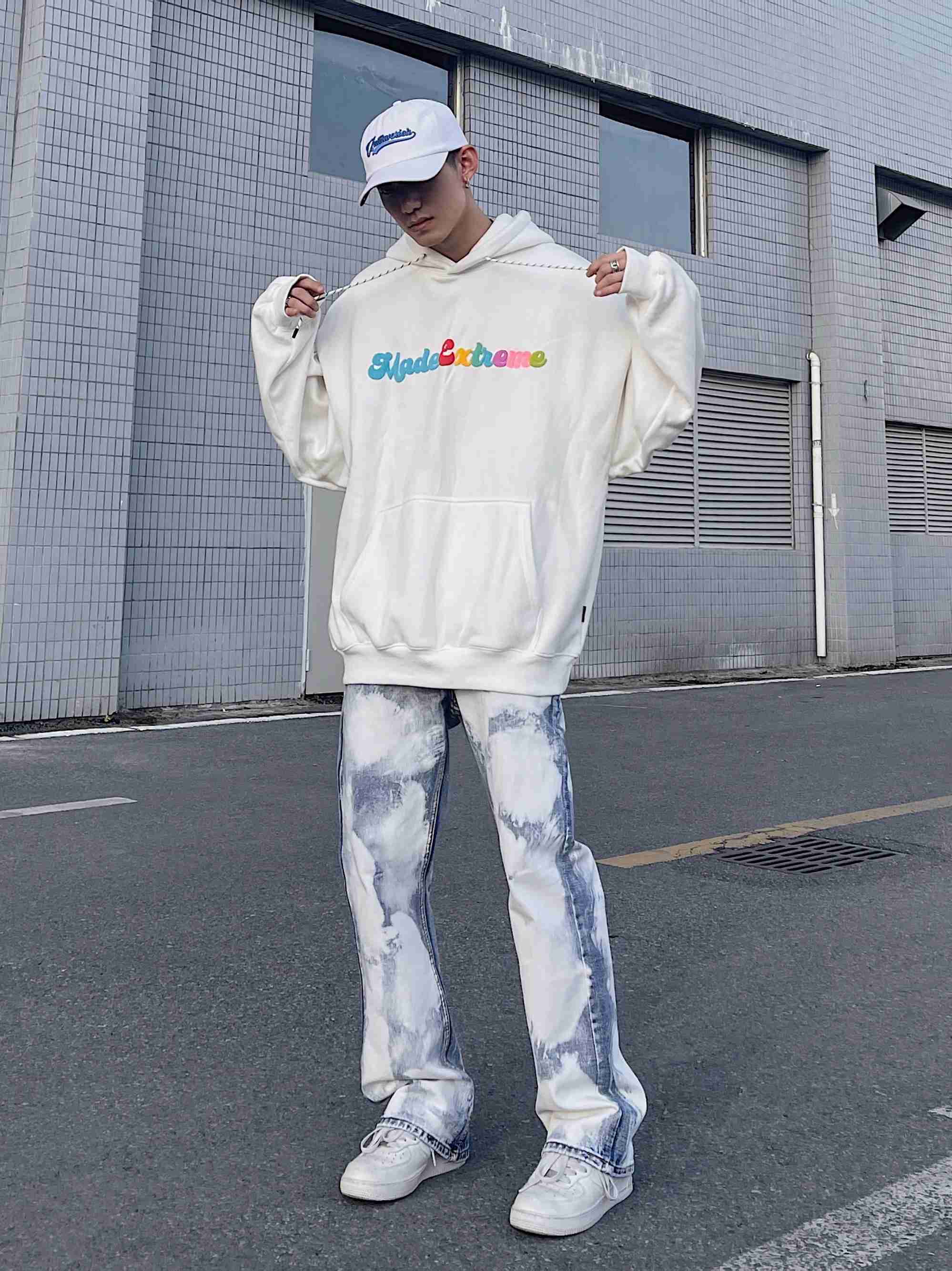 Men's Jeans Tie Dye Jeans Denim Trousers Hip Hop Fashion Embroidery Men's Pants Harajuku Baggy Streetwear Trendyol Y2k Casual Kpop Clothes Z