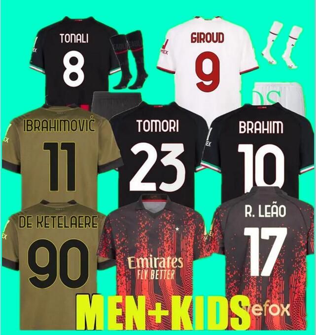 GIROUD AC Milans Soccer Jerseys 2022 2023 fourth BRAHIM R.LEAO THEO special-edition 4th 22 23 IBRAHIMOVIC Football Shirts M. MAIGNAN TOMORI fans player men kids kit
GIROUD AC Milans Soccer Jerseys 2022 2023 fourth BRAHIM R.LEAO THEO special-edition 4th 22 23 IBRAHIMOVIC Football Shirts M. MAIGNAN TOMORI fans player men kids kit