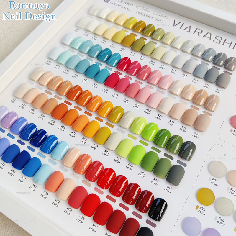 Rormays Fashion gel 60 Color nail polish Rainbow Color Set Semi Permanent Sequins Shiny Gloss UV LED Nail Art Design gel Varnish 15ML Wholesale Factor