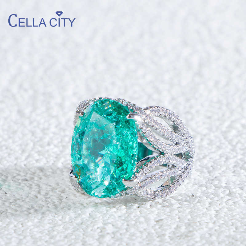 Cluster Rings Cellacity vintage Women Paraiba Tourmaline Gemstone Ring 925 sterling silver jewelry wedding party fine jewerly gift size 6-10 G230228
Cluster Rings Cellacity vintage Women Paraiba Tourmaline Gemstone Ring 925 sterling silver jewelry wedding party fine jewerly gift size 6-10 G230228