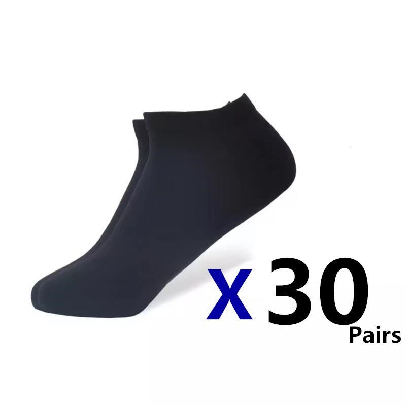 Men's Socks 30pairsMen's Socks Boat Socks Solid Color Business Socks Shallow Mouth Breathable Soft Socks Gifts and Ankle Socks Wholesale 230