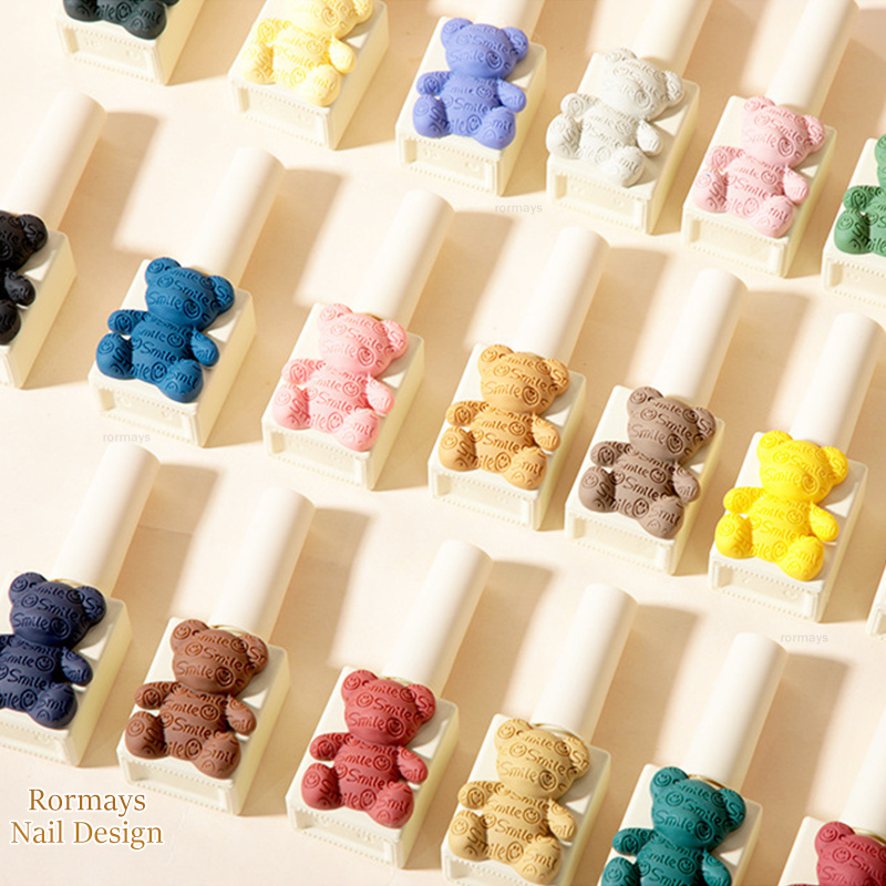 Rormays Gel Nail Polish 60 Colors bear suit Professional UV LED Salon Nail Art Gel Varnish Soaked Semi Permanent Nails 15ML Wholesale Factory