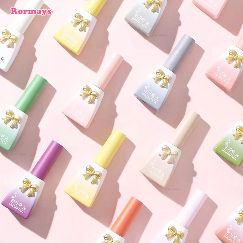 Rormays 48pcs Gel Polish Set For Nail Salon Wholesale Soak Off UV LED Gel Top Coat Different Bottles Korean Gel Stlye 15ml Nail Gel Factory